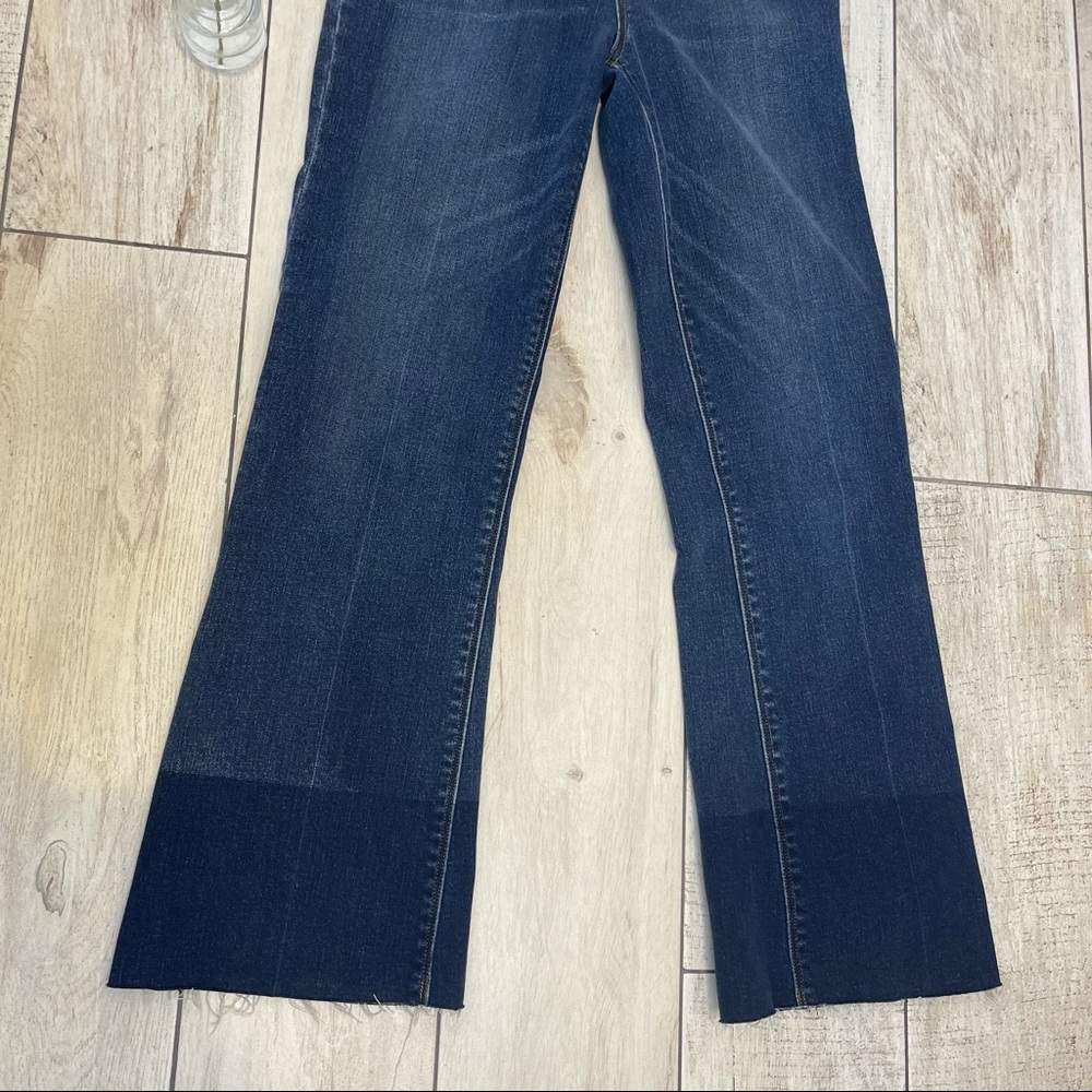 SPANX Cropped Flare Raw Hem Jeans Size Xs - Picture 8 of 15